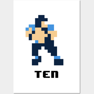 8-Bit Quarterback - Tennessee Posters and Art